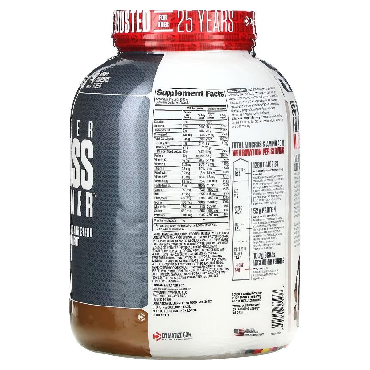 Dymatize super mass gainer milk powder 1kg milk powder chocolate (1kg)