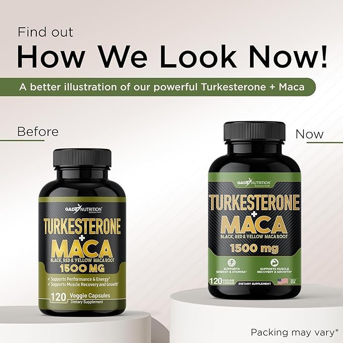 Turkesterone + Maca [Energy & Stamina] 120 Capsules